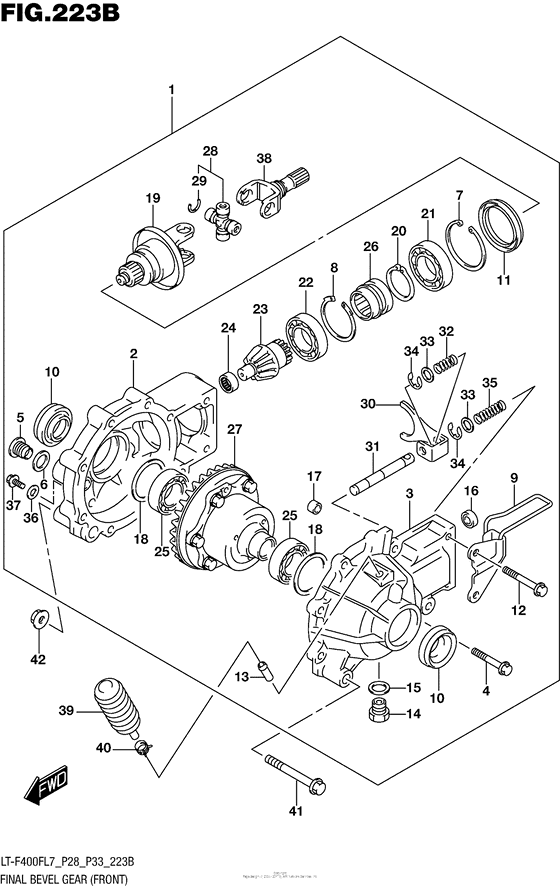 Final Bevel Gear (Front) (Lt-F400Fl7 P33)