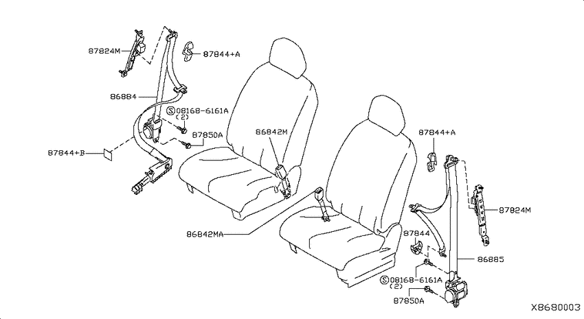 Front seat belt
