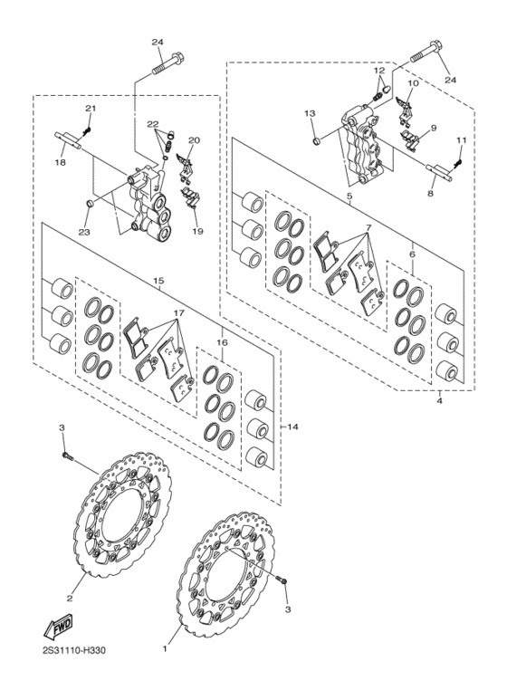 Front brake caliper