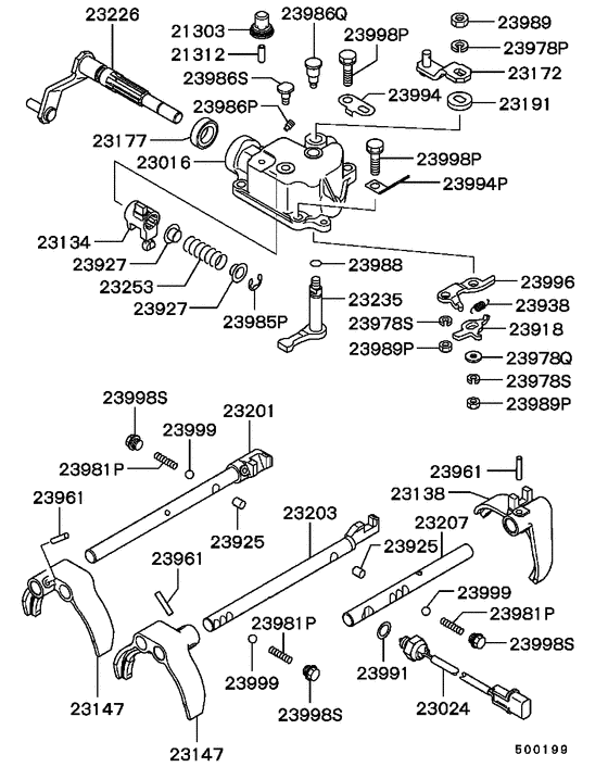 M/t gearshift control