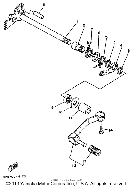 Shift shaft