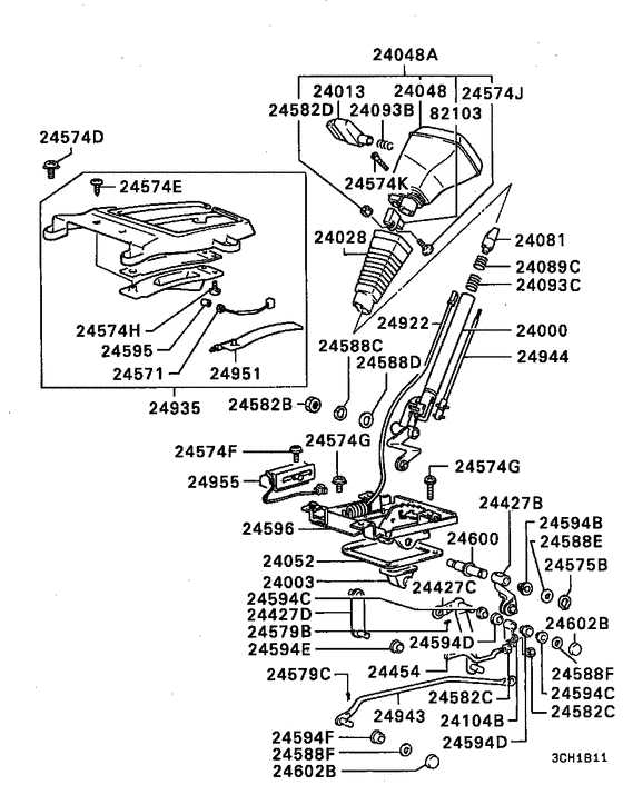 A/t floor shift linkage