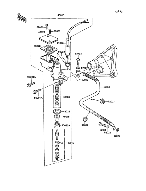 Rear master cylinder