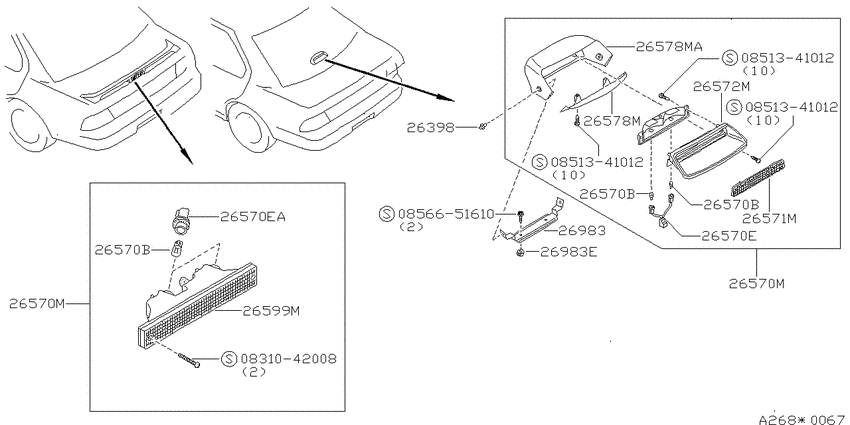 High mounting stop lamp