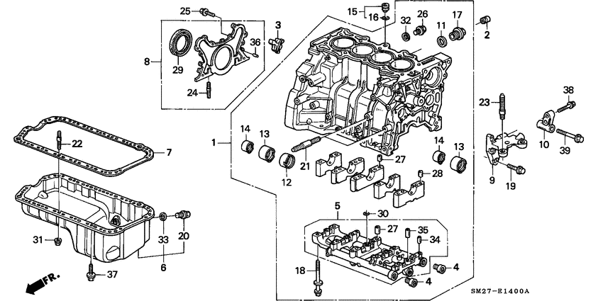 Cylinder block/oil pan