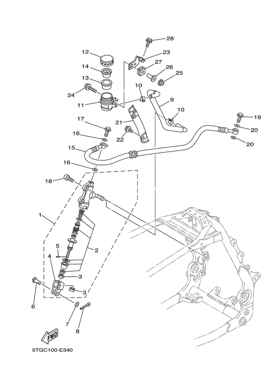 Rear master cylinder