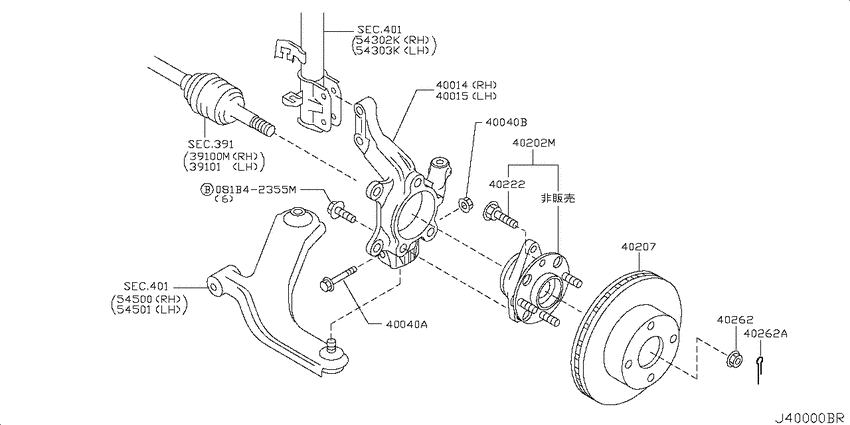 Front axle