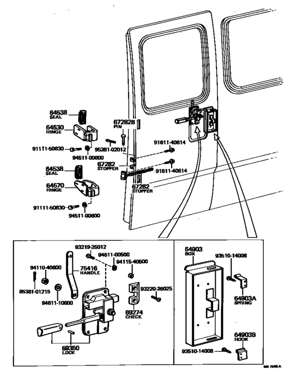 Back Door Lock & Hinge