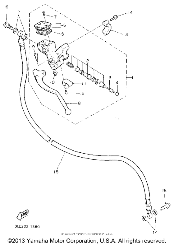 Front master cylinder