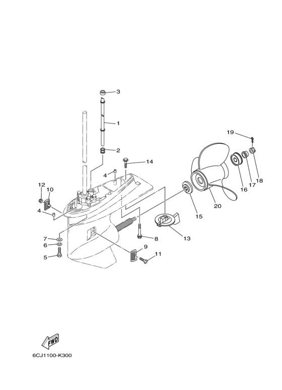 Lower casing drive