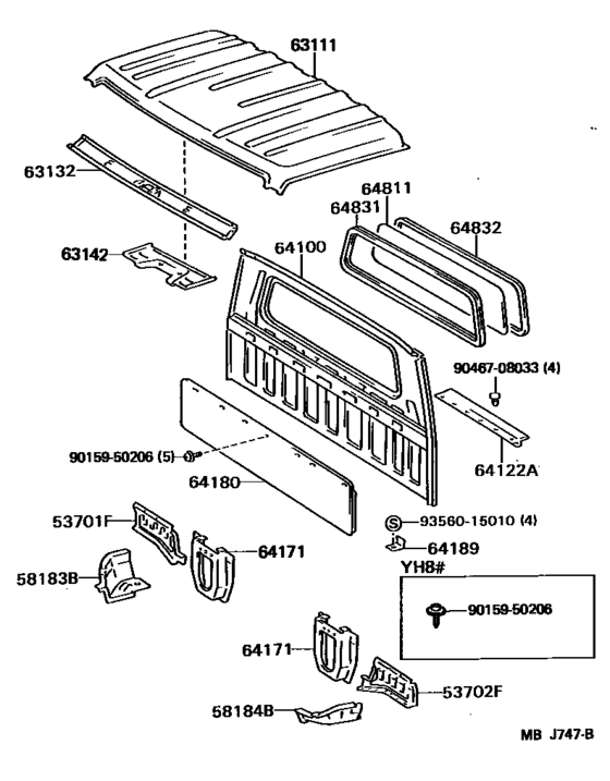 Roof Panel & Back Panel