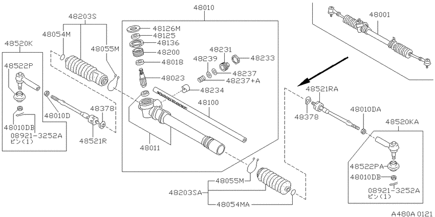 Manual steering gear