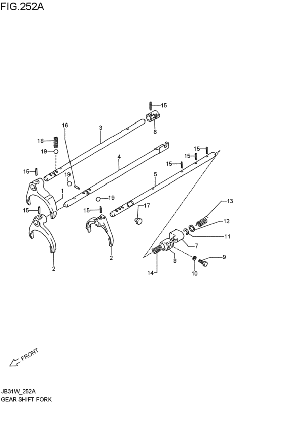 mt - gearlever fork