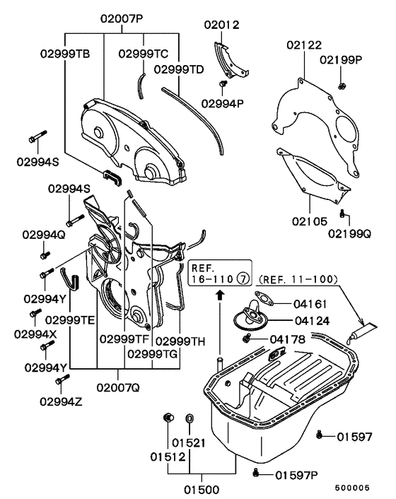 Cover,rear plate & oil pan