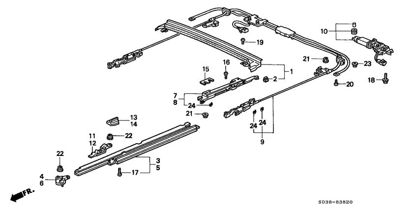 Roof slide components