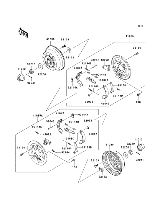 Rear hubs/brakes