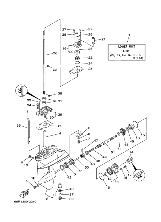 Lower casing & drive 1