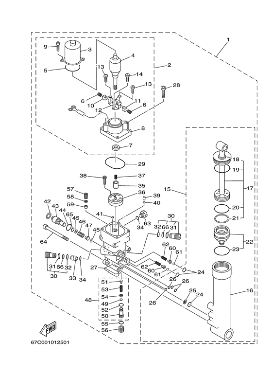Power trim & tilt assy