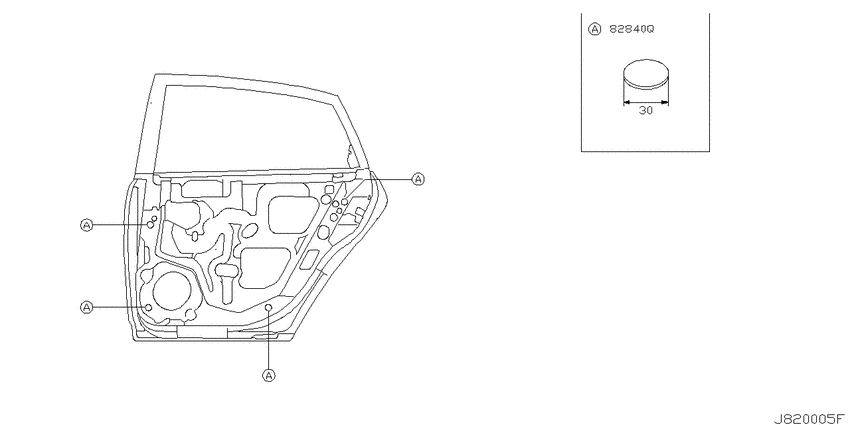 Rear door panel & fitting