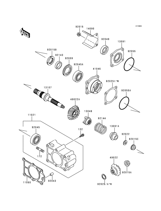 Bevel gear case(1/2)