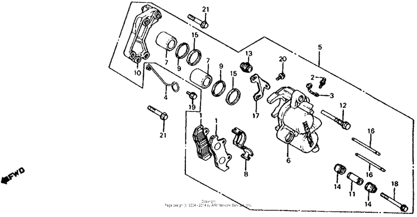 Cx500c front brake caliper 82