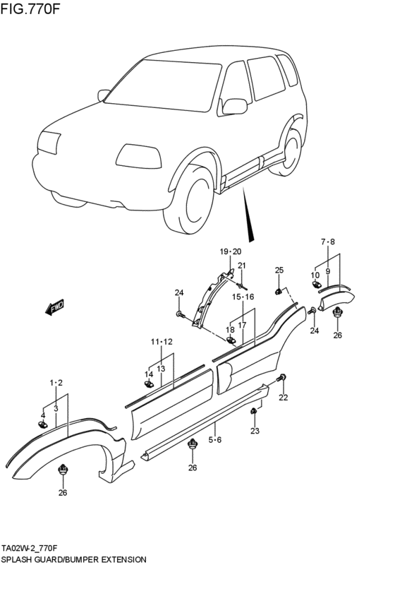 splash guard / bumper extension