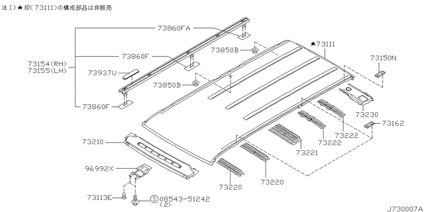 Roof panel & fitting