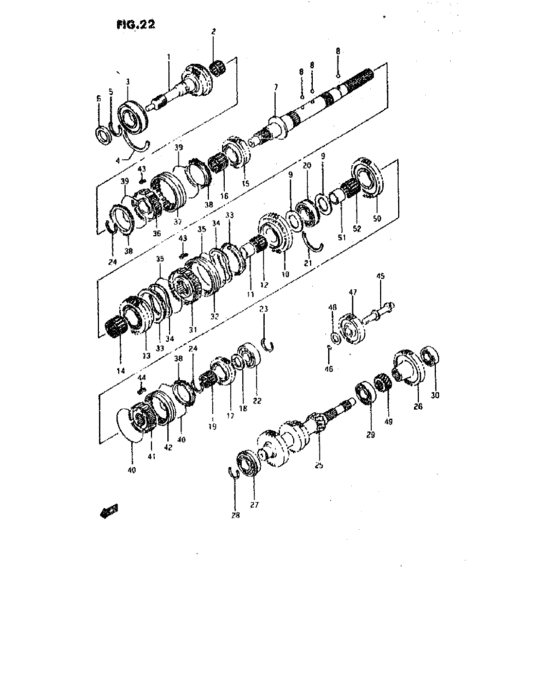 Engrenage boite vitesse