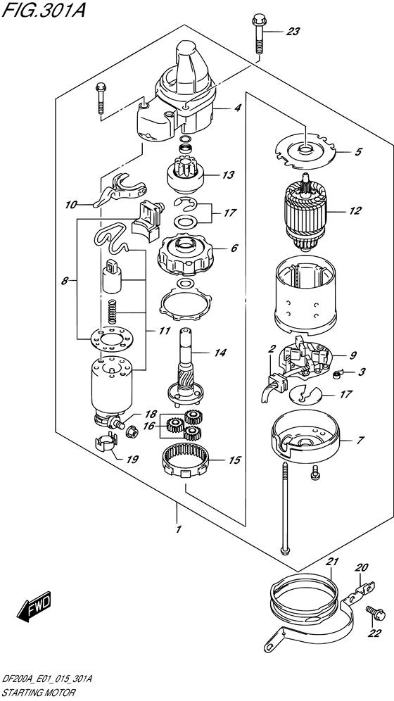 Starting motor