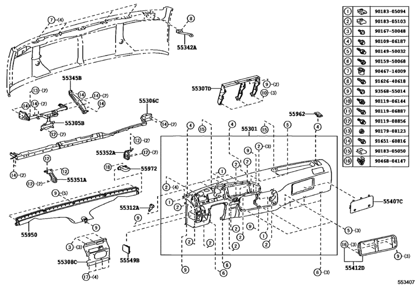 Instrument Panel & Glove Compartment