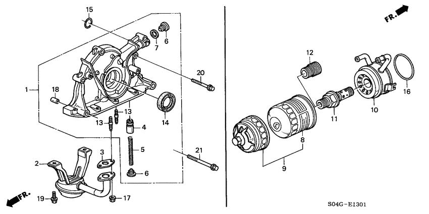 Oil pump/oil strainer