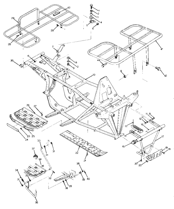 Frame assembly with racks
