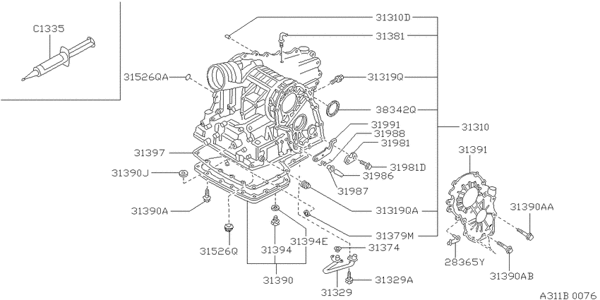Torque converter,housing & case