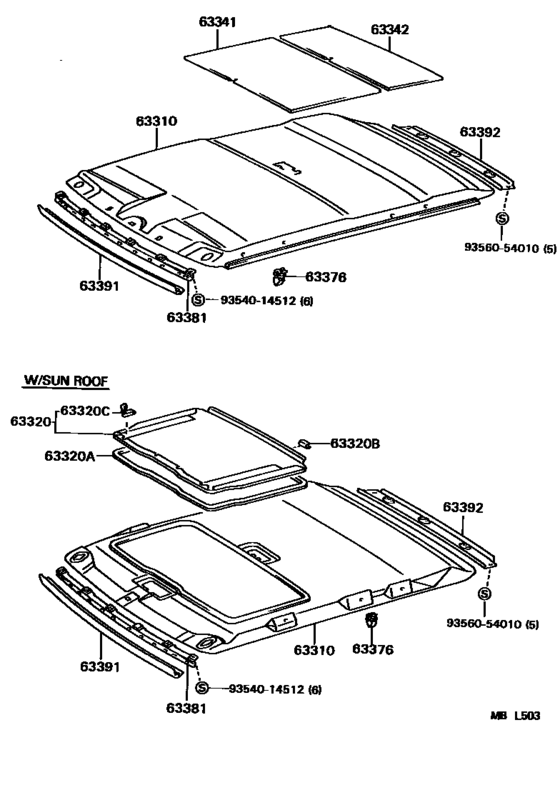 Roof Headlining & Silencer Pad