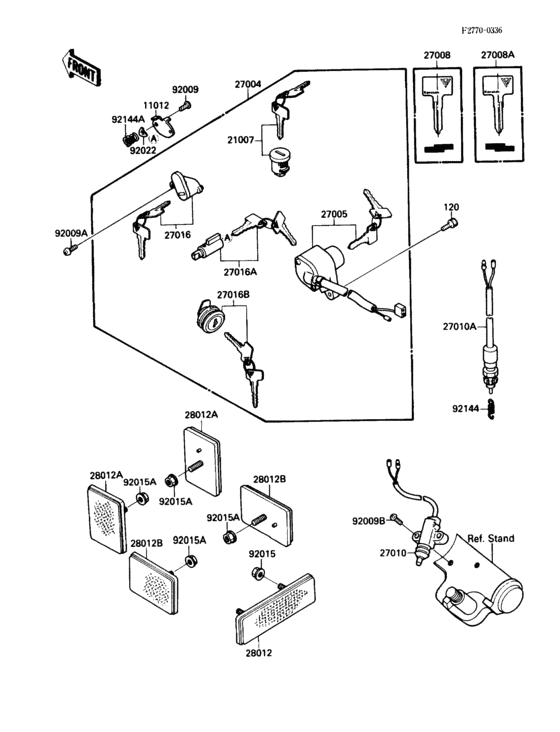 Ignition switch/locks/reflectors