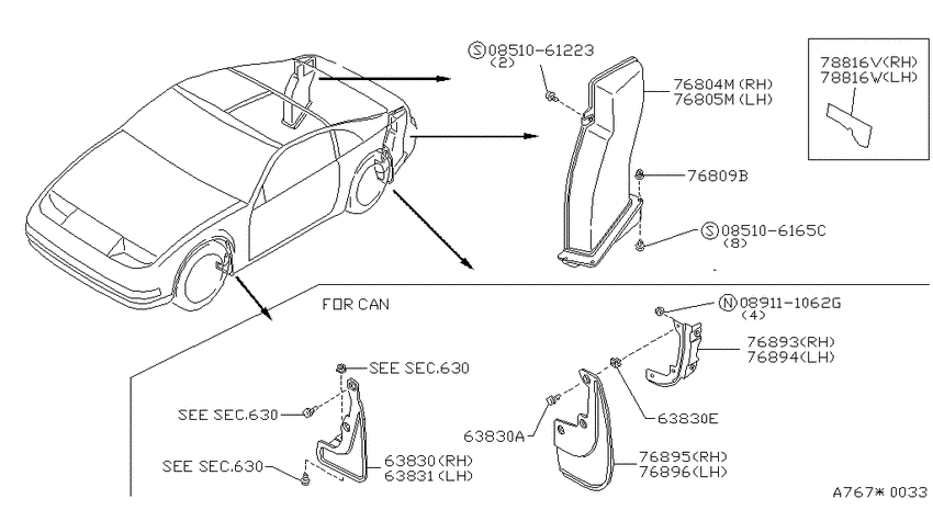 Body side fitting