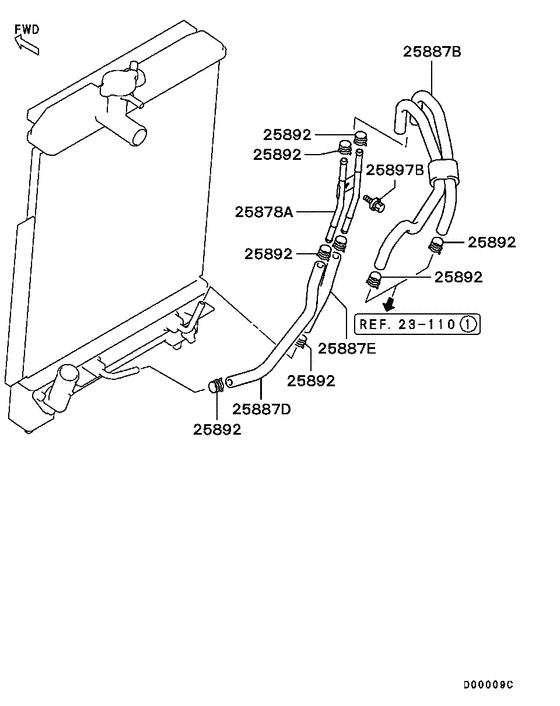A/t oil cooler & tube