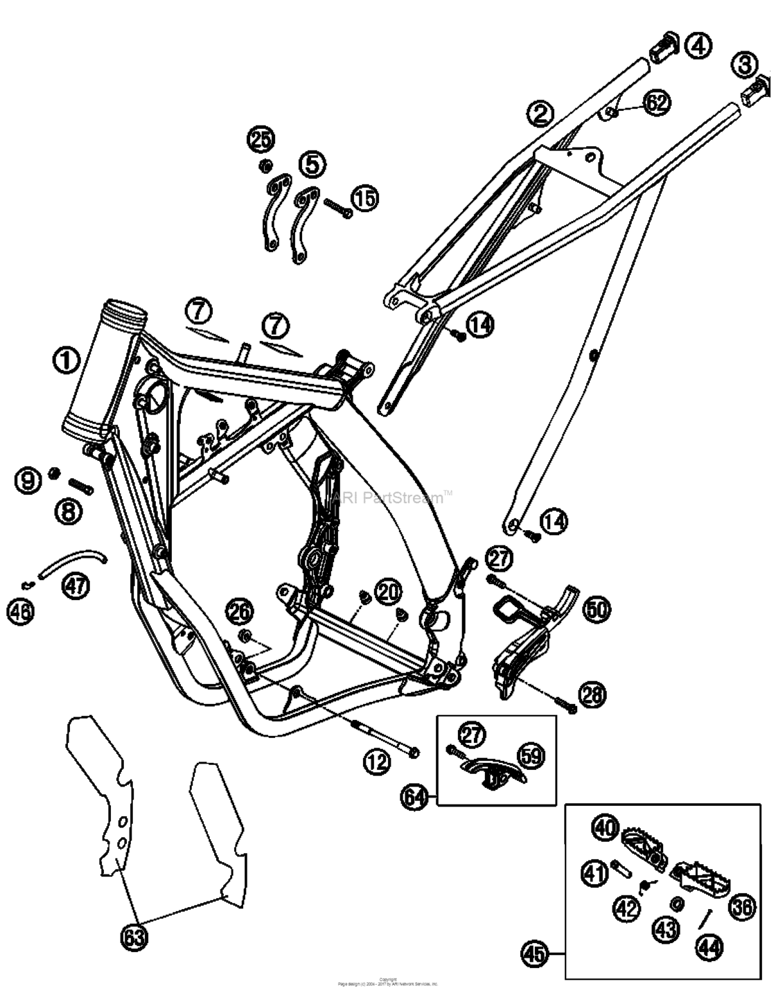 Frame for 2008 KTM 250 | U.S.A. sales region, , 18085148-939653