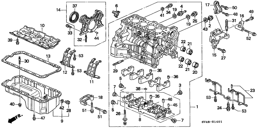 Cylinder block/oil pan