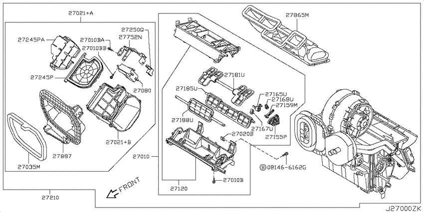 Heater & blower unit