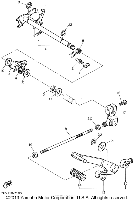 Shift shaft
