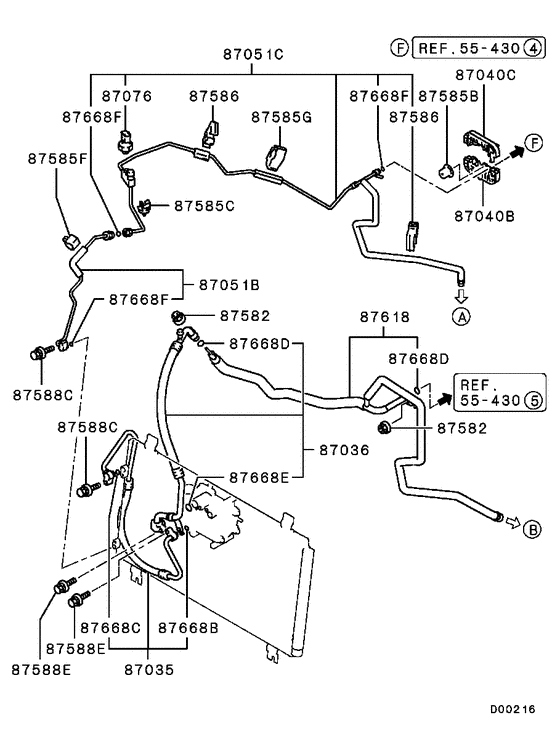A/c condenser, piping