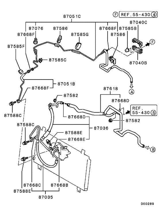 A/c condenser, piping