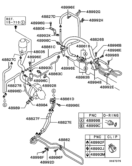 Power steering oil line