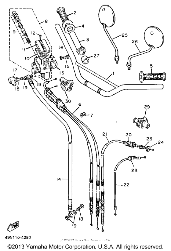 Handlebar - cable
