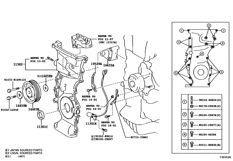 Timing Gear Cover & Rear End Plate