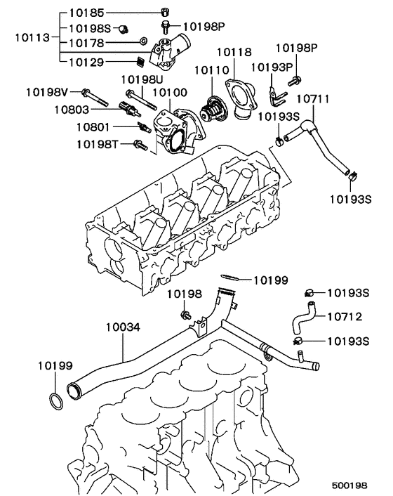 Water pipe & thermostat
