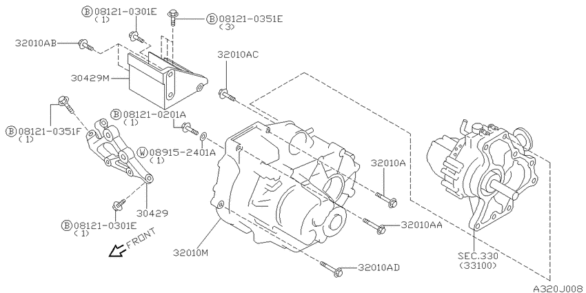 Manual transmission, transaxle & fitting