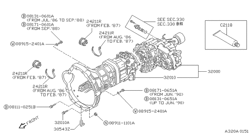 Manual transmission, transaxle & fitting