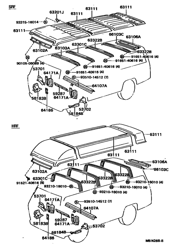 Roof Panel & Back Panel